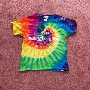 Disney Parks Walt Disney World Youth Tie Die Short Sleeve T Shirt Size Small